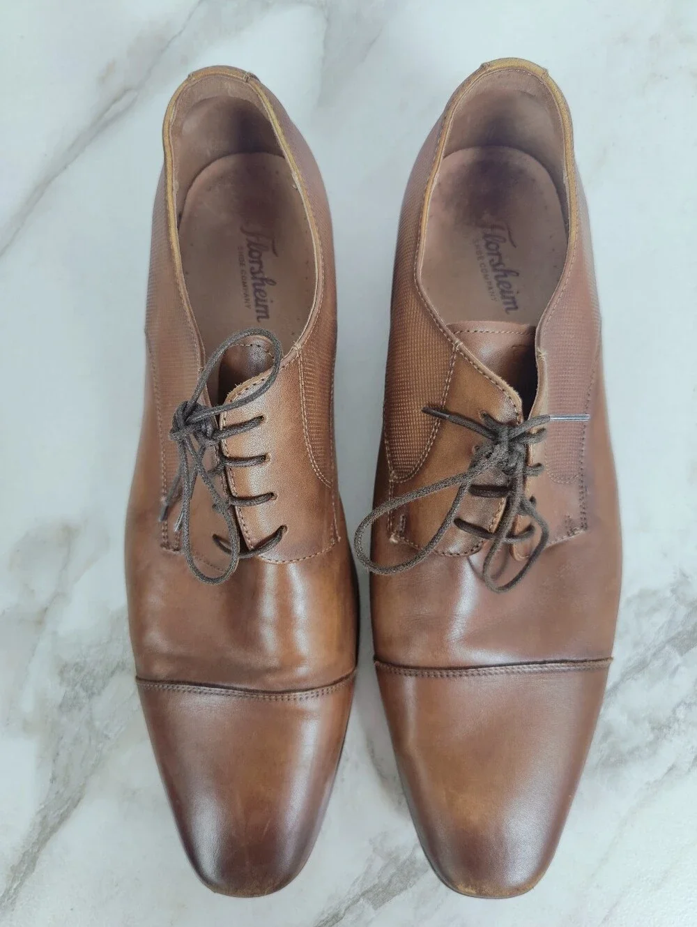Florsheim Scottsdale Cap Toe Oxford Dress Shoes Micro-Perforated Leather, 14